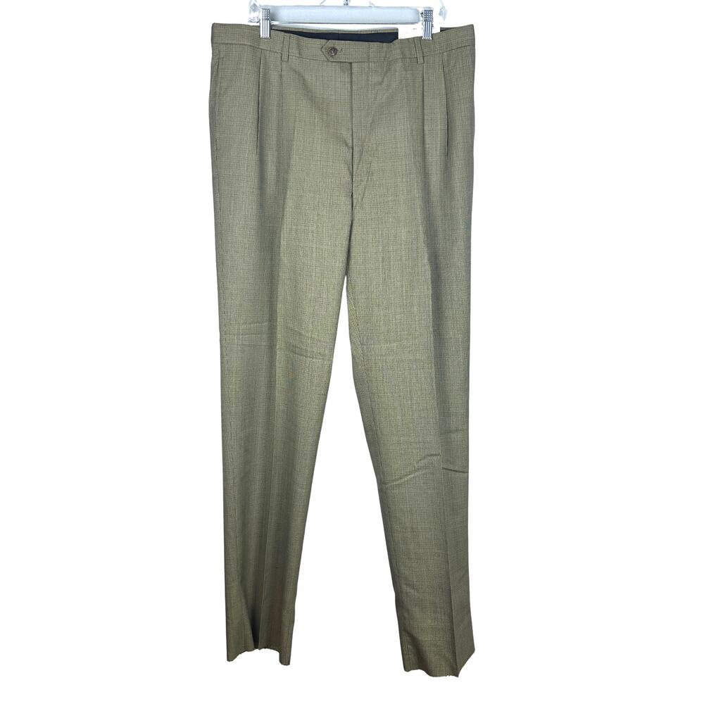 Austin Reed NWT Men's Dress Pants Brown/Beige Raw‎ Hem for Tailoring Size 38R